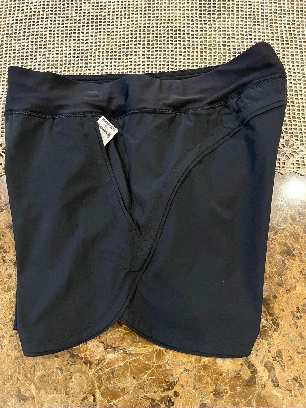 🆕 Lands’ End 5-in. Quick Dry Swim Shorts with Liner size 10 Black
